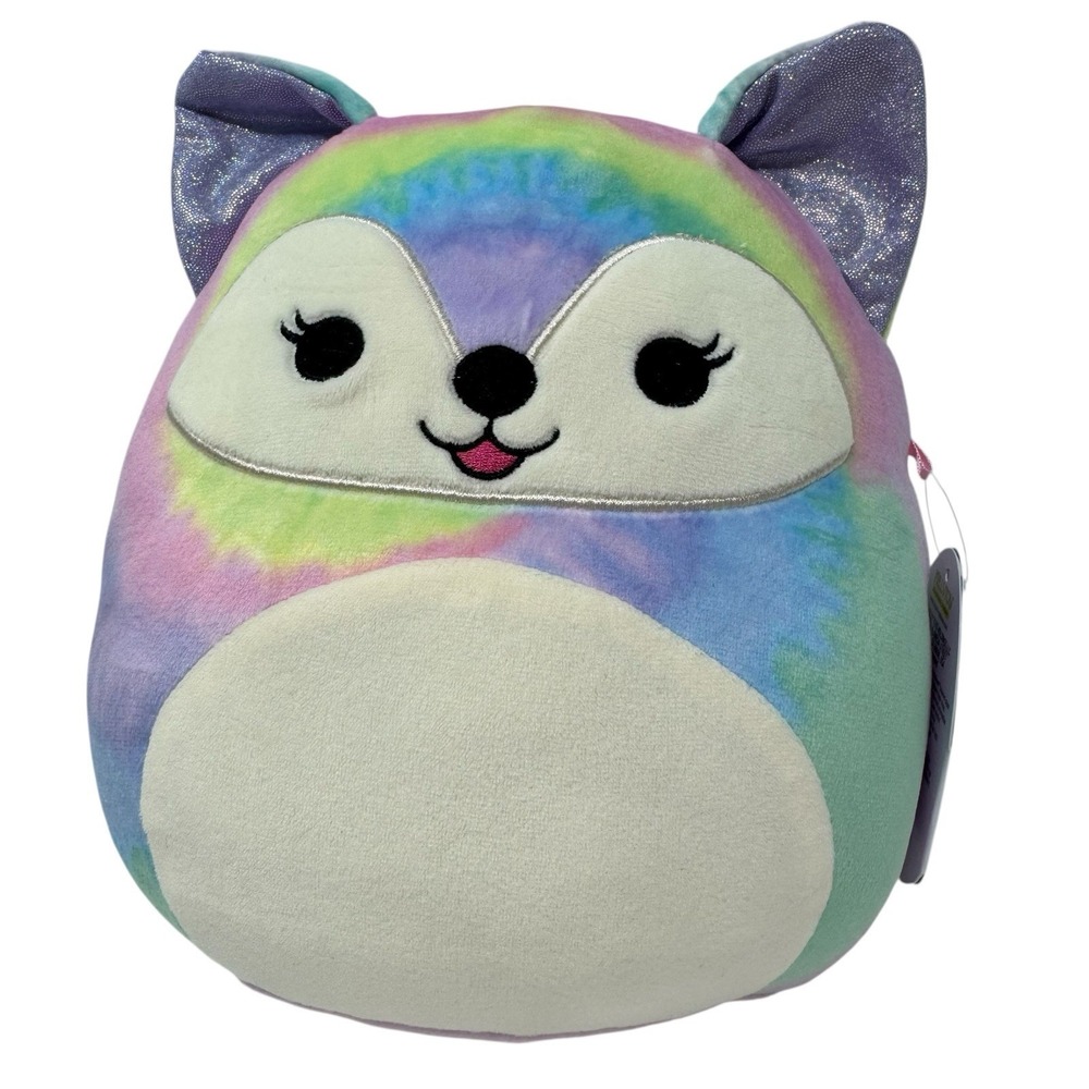 Squishmallows‎ Tie Dye Felexine the Fox Plush Toy Stuffed Animal 8" NWT